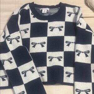 Sincerely Jules Blue and White Crew Neck Sweater